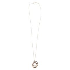 Tiffany & Co Women's Silver & Rose Gold Interlocking Rings Necklaces