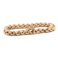 Tiffany & Co Woven Bracelet, 14k Yellow Gold, 7.38 Inches