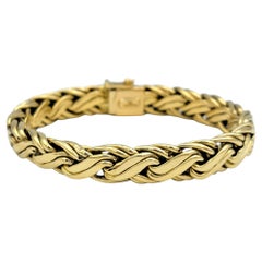 Tiffany & Co. Woven Byzantine Chain Bracelet in Polished 18 Karat Yellow Gold