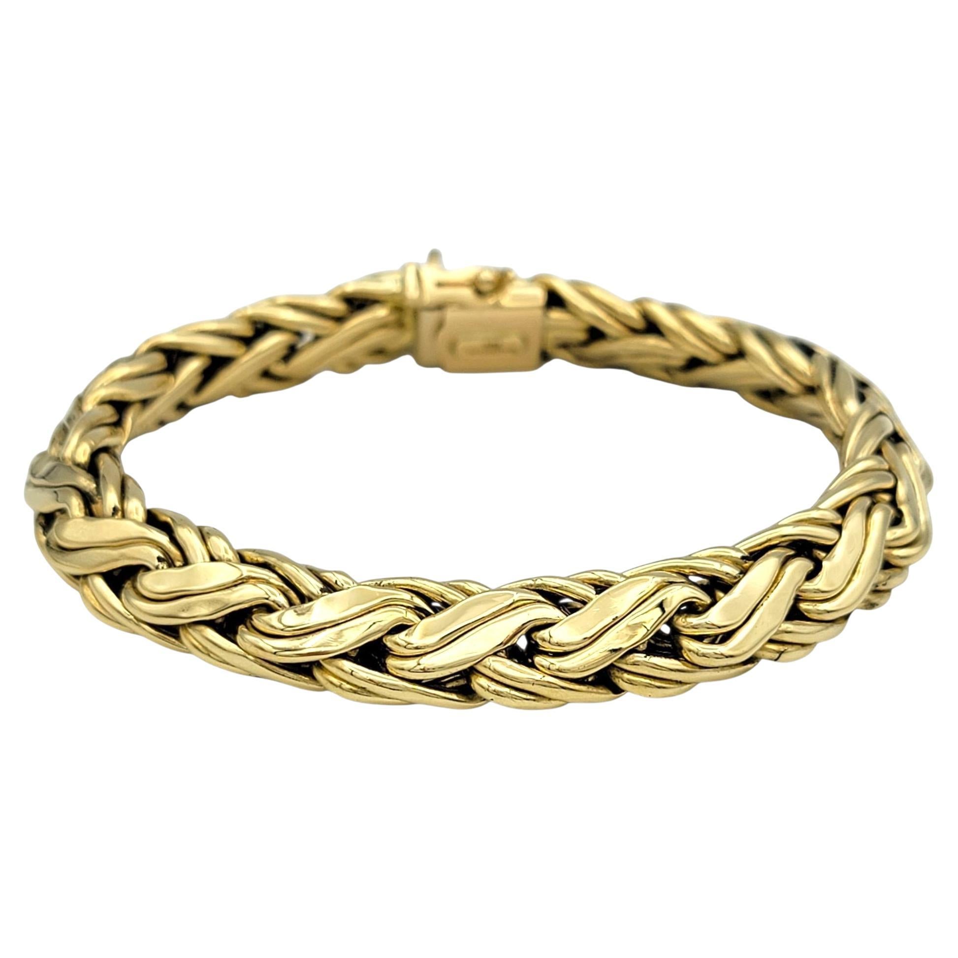 Tiffany & Co. Woven Byzantine Chain Bracelet in Polished 18 Karat Yellow Gold