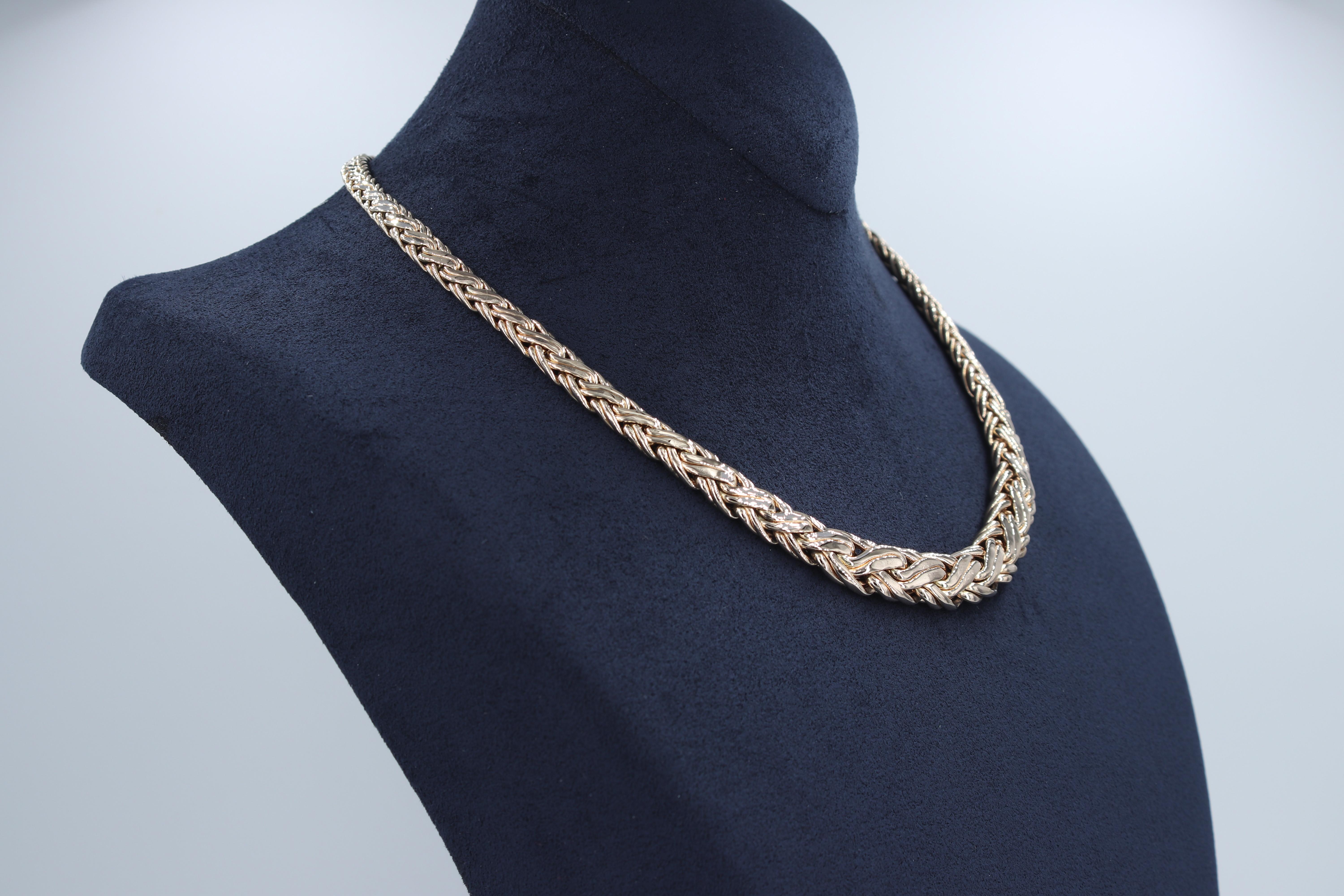 Gewebte Byzantinische Gelbgold-Halskette von Tiffany & Co für Damen oder Herren im Angebot