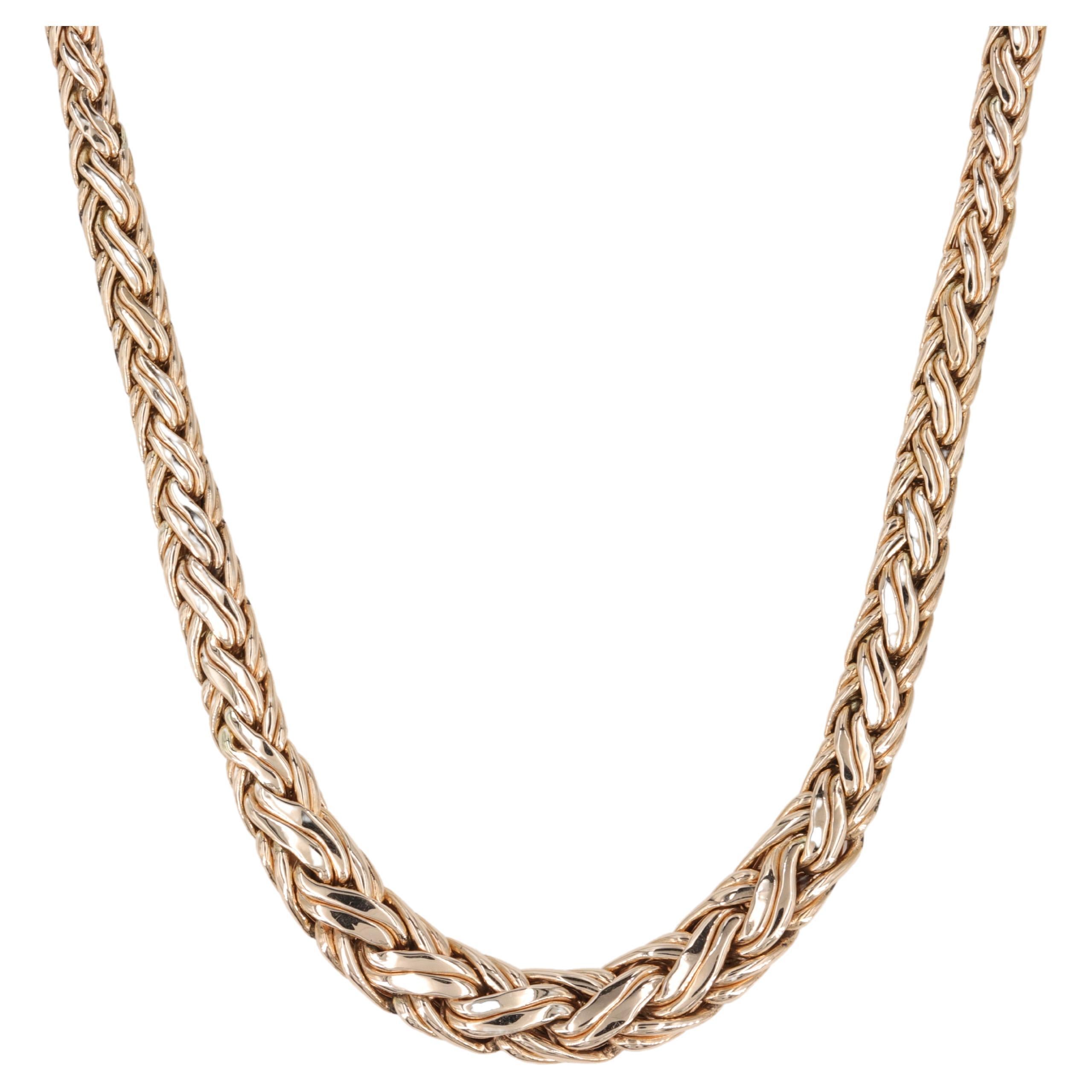 Tiffany & Co Woven Byzantine Yellow Gold Necklace For Sale