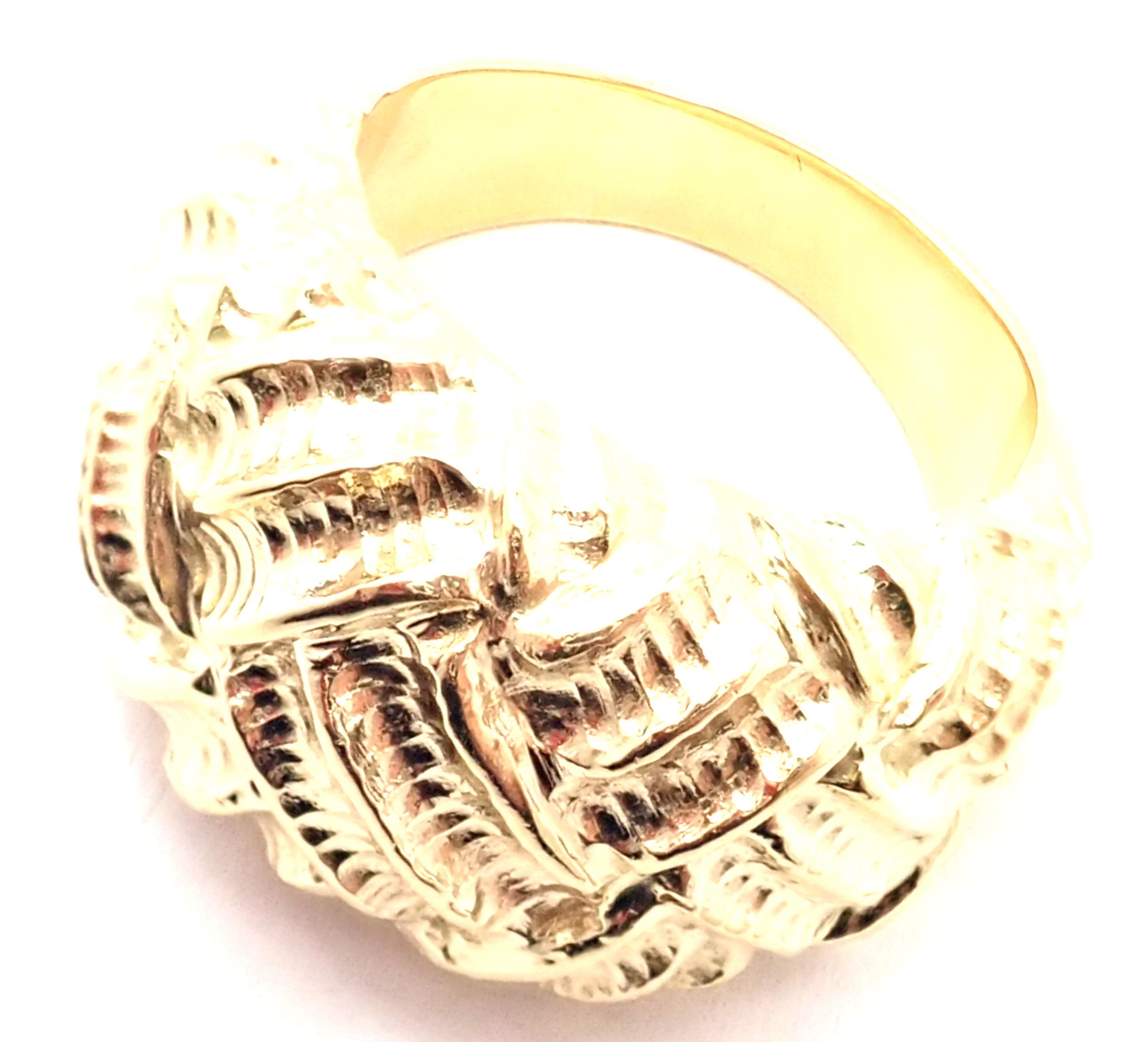 Tiffany & Co. Woven Dome Yellow Gold Ring For Sale 4