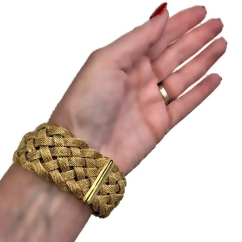 Tiffany & Co. Woven Gold Mesh Bracelet 6