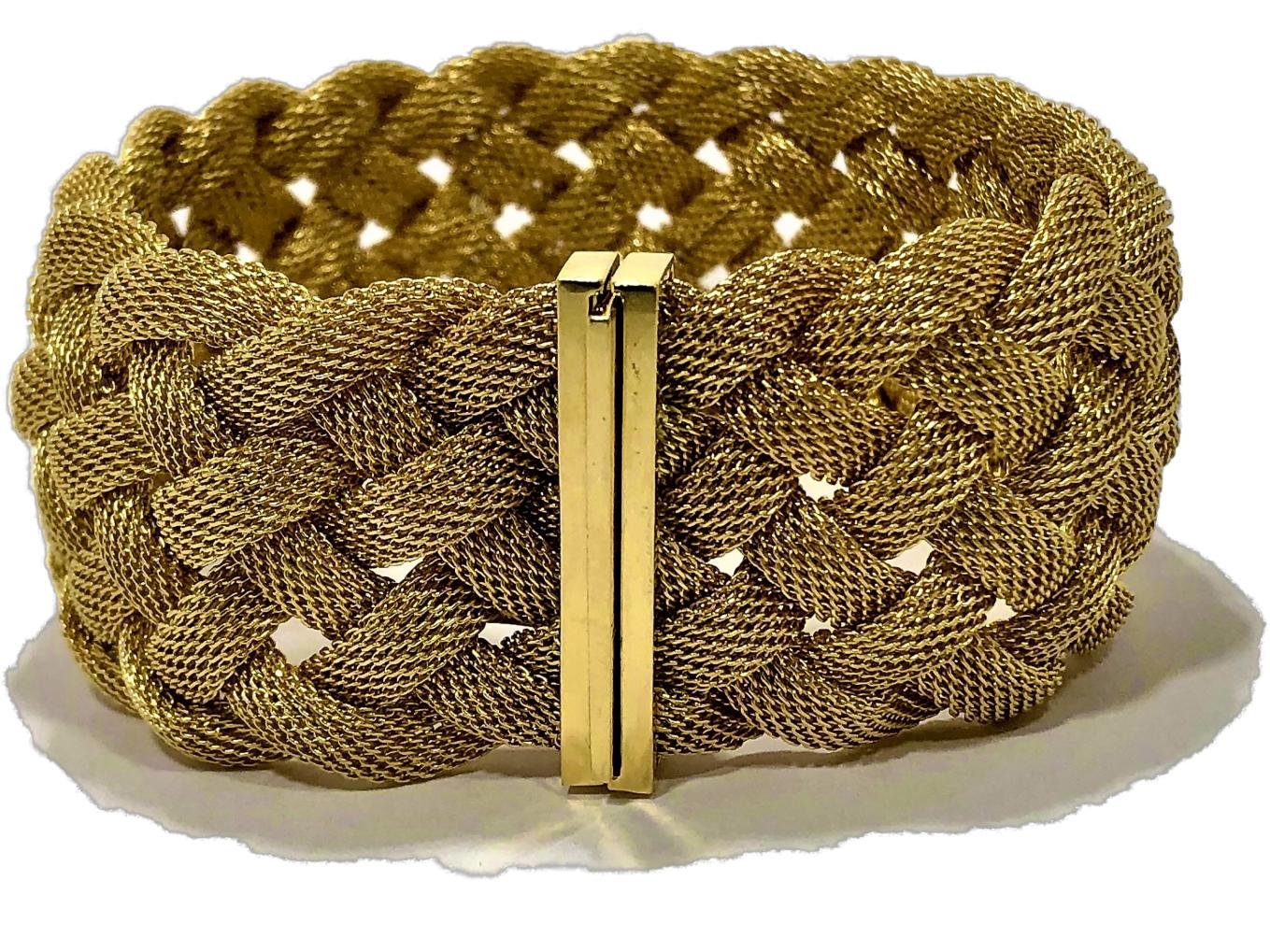 gold mesh bracelets