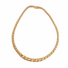 Tiffany & Co. Woven Graduated Link Gold Necklace