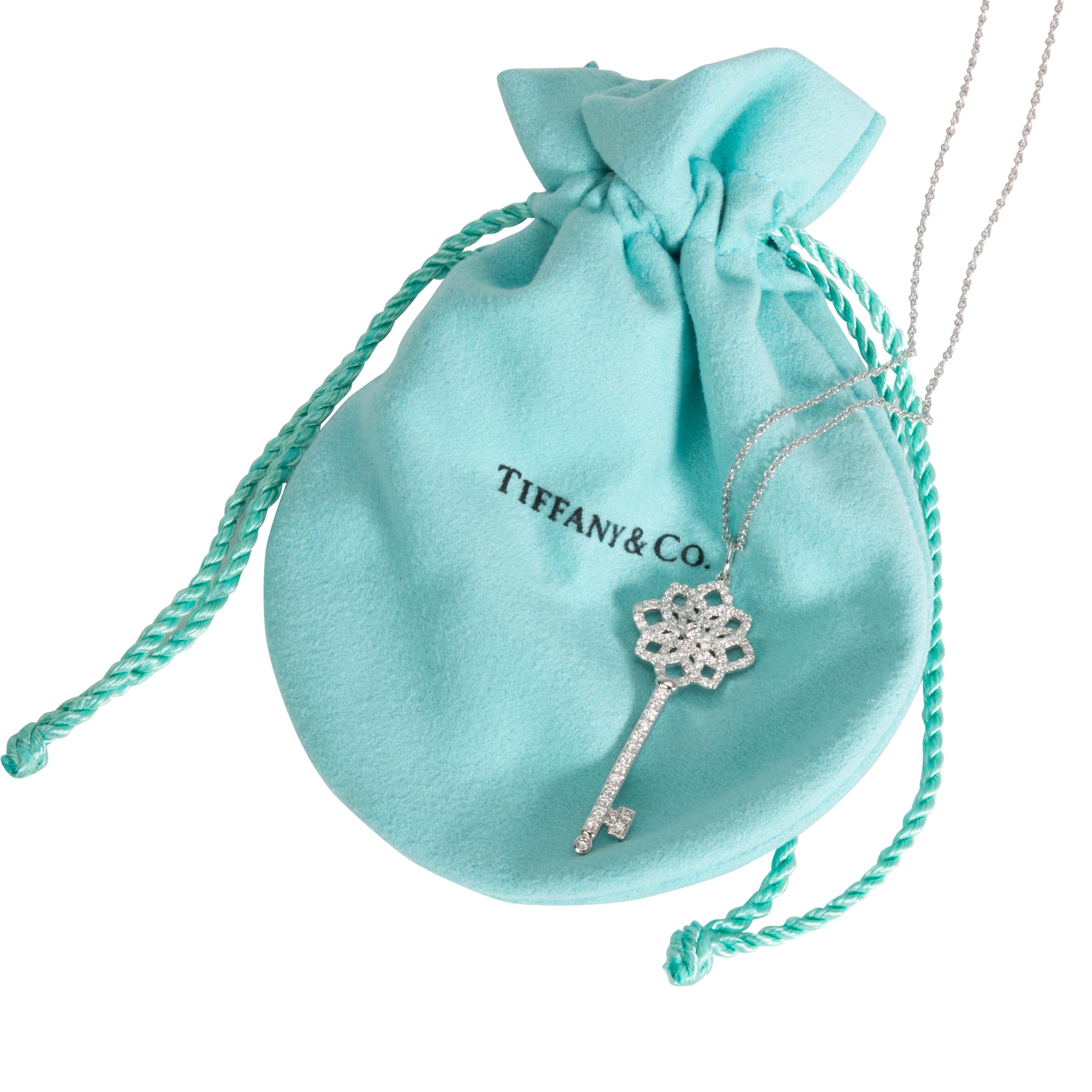 tiffany woven key pendant