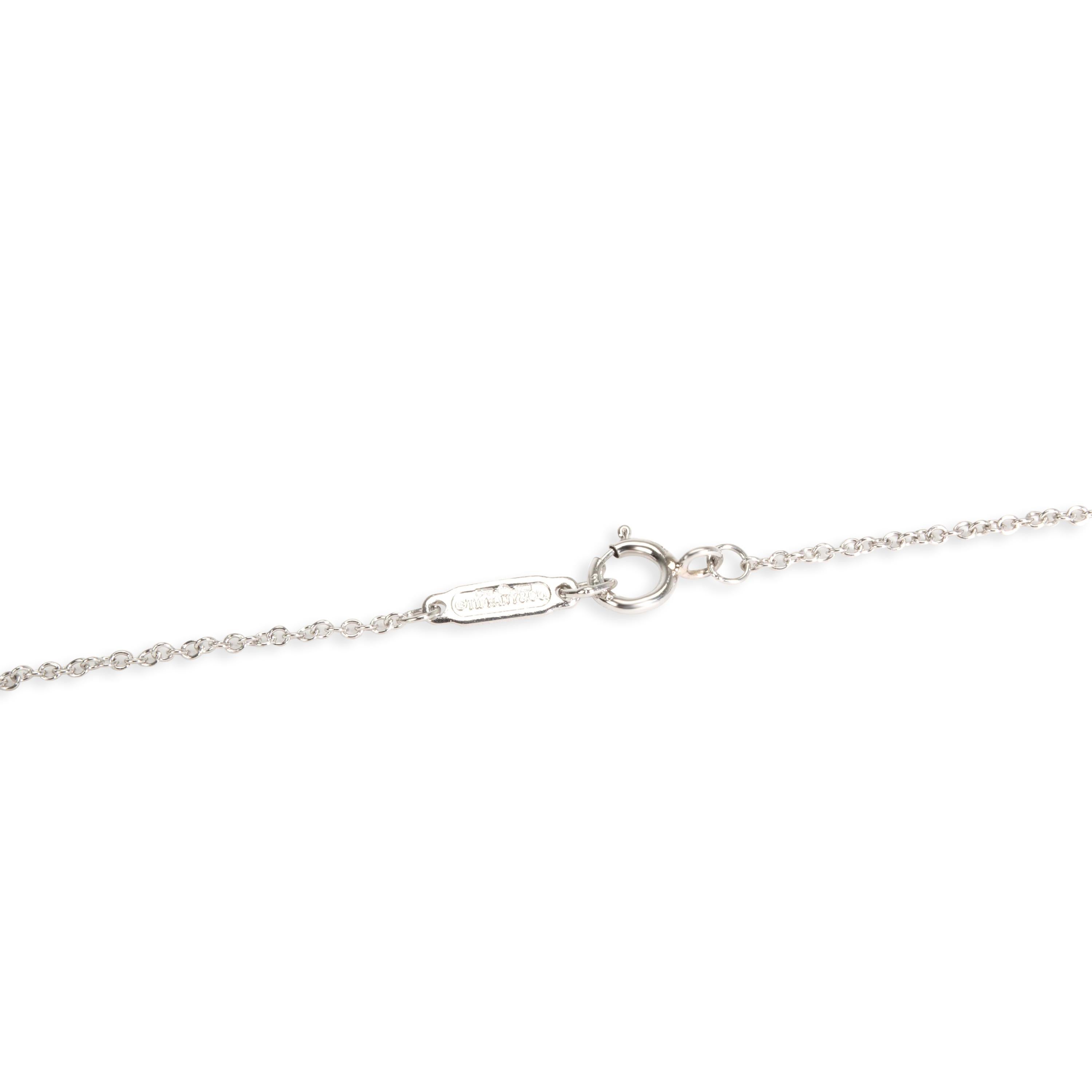 Tiffany & Co. Woven Key Diamond Pendant in Platinum 0.37 Carat In Excellent Condition In New York, NY
