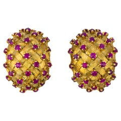 Tiffany 
Co. Woven Ruby Earrings