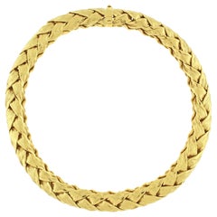 Tiffany & Co. Woven Wide Gold Necklace