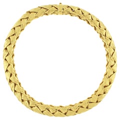 Tiffany & Co. Woven Wide Gold Necklace