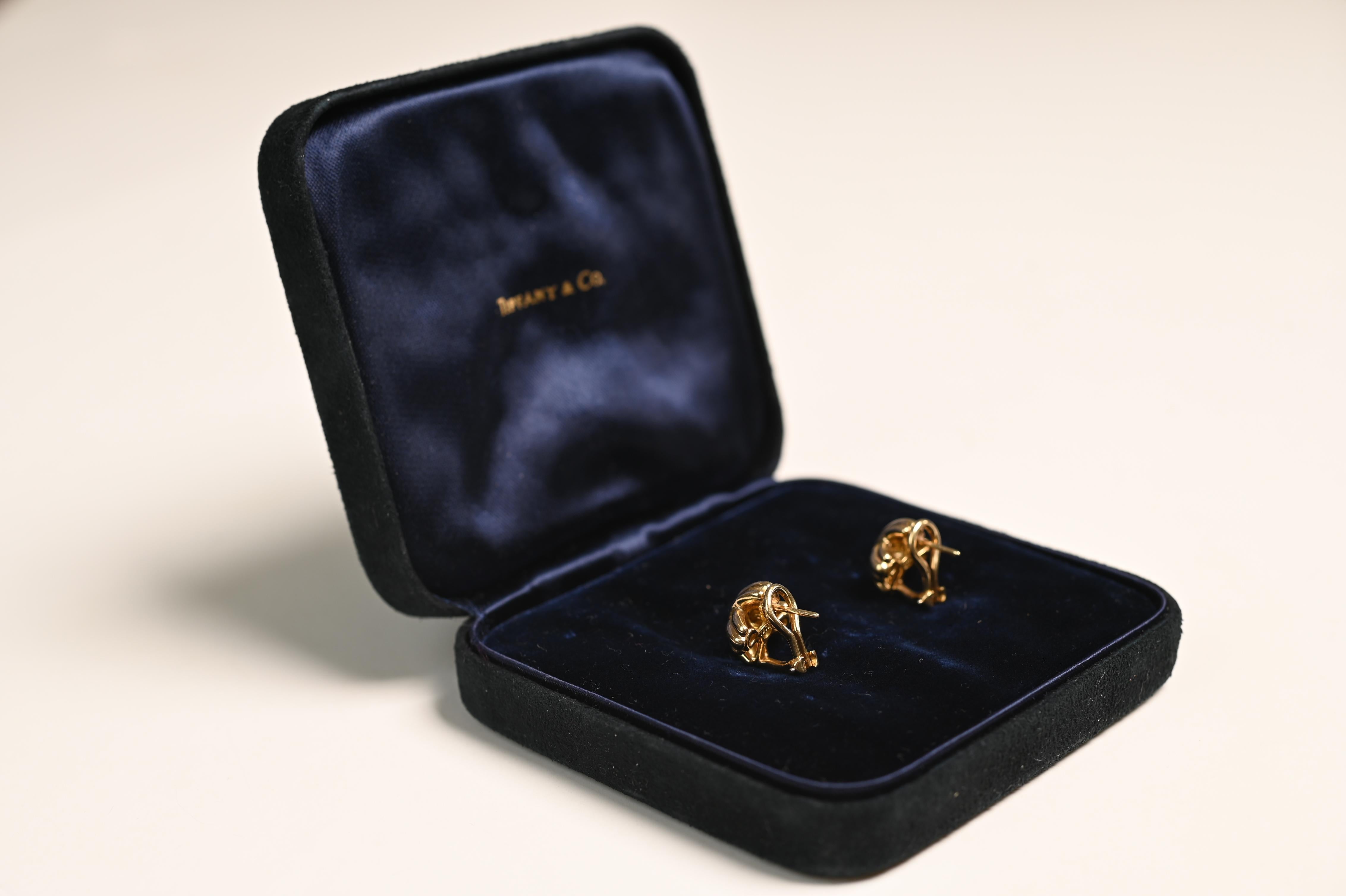 De las mujeres Tiffany & Co. Pendientes Diseño X, Oro Amarillo 18k en venta