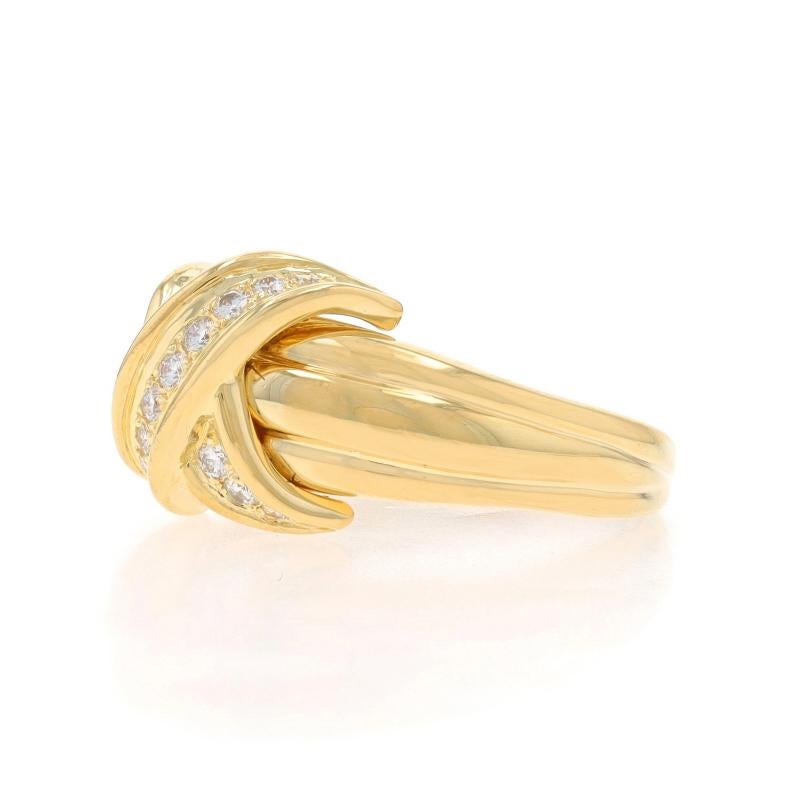 Tiffany & Co. X Diamond Band - Bague en or jaune 18k ronde et brillante .20ctw Excellent état - En vente à Greensboro, NC