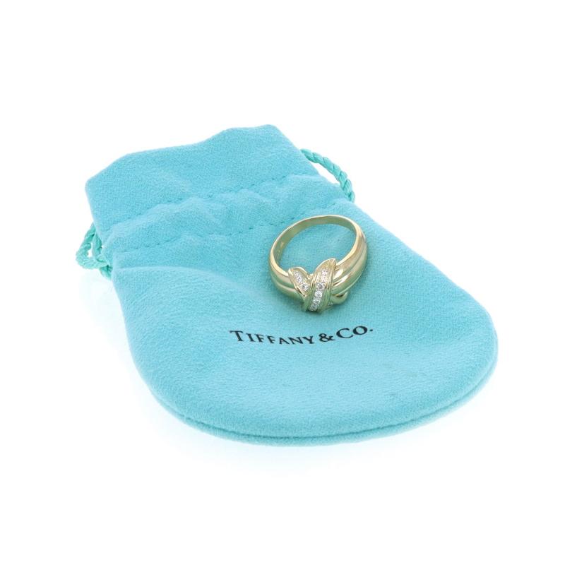 Tiffany & Co. X Diamond Band - Bague en or jaune 18k ronde et brillante .20ctw en vente 4