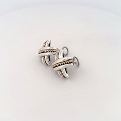 Tiffany & Co. Pendientes X Plata de ley Oro amarillo de 18k Con clip 1990