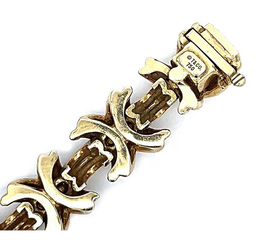 Women's Tiffany & Co X Gold Bracelet For Sale