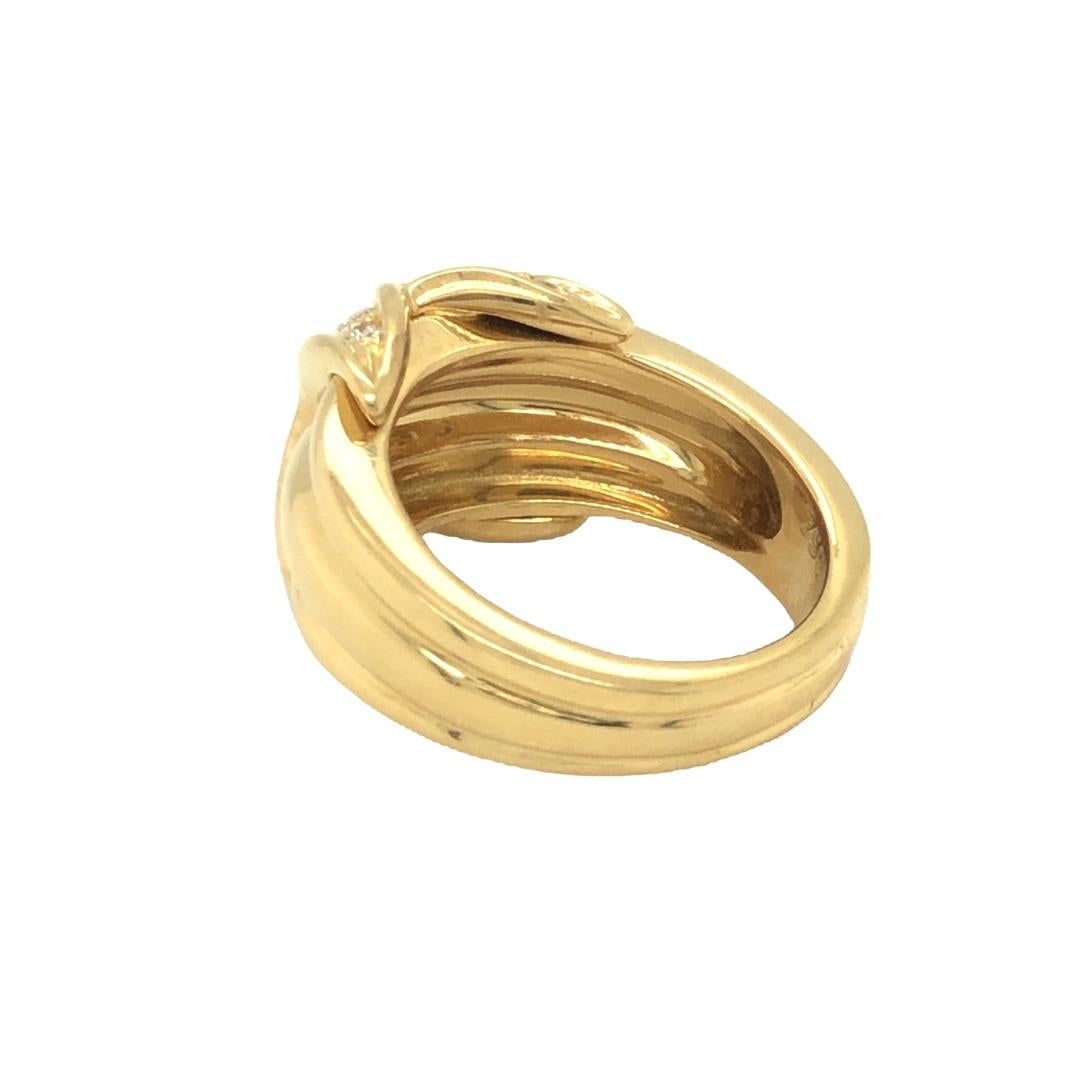 Tiffany & Co X Kiss Diamond 18K Yellow Gold Ring In Excellent Condition In beverly hills, CA