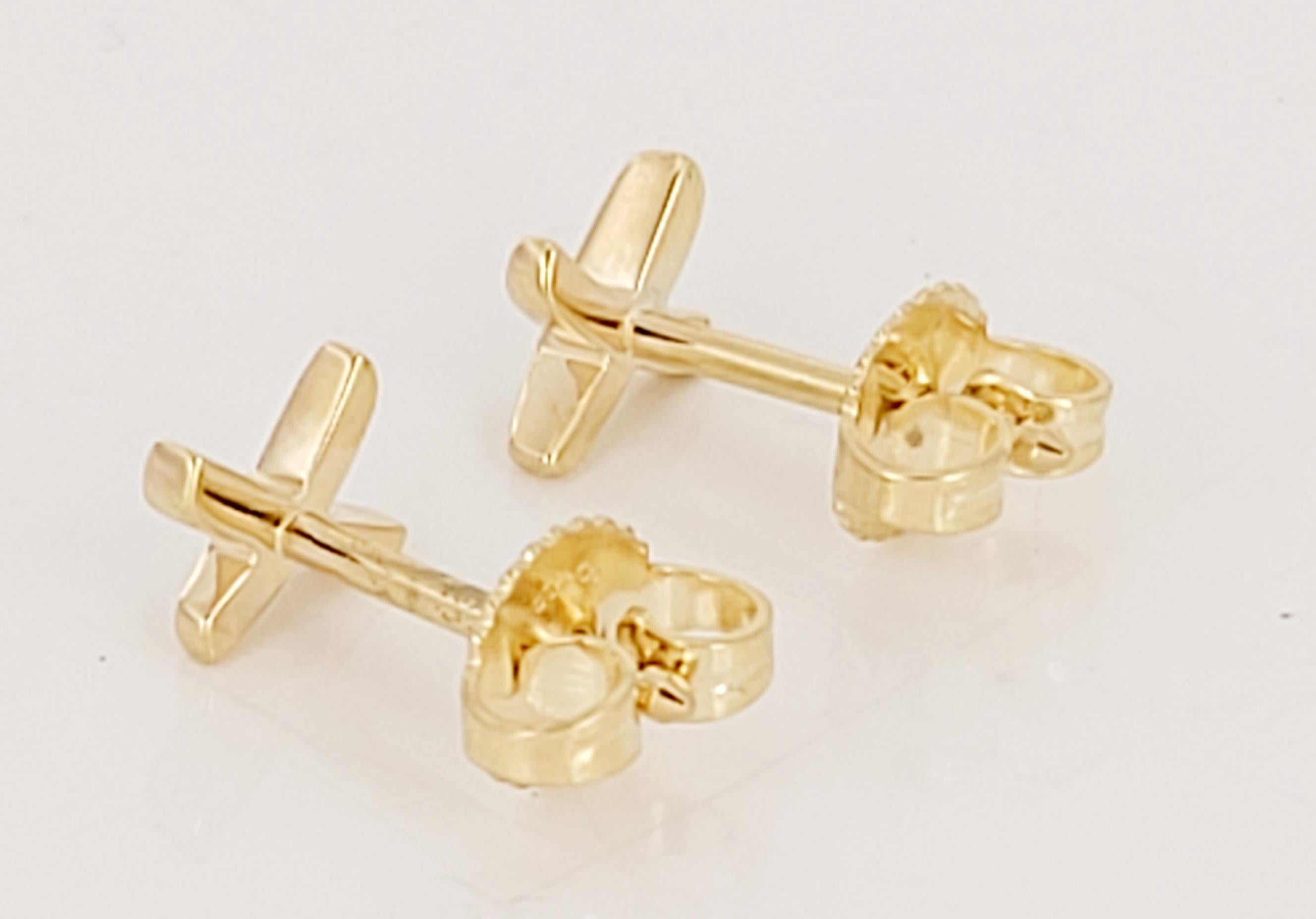 tiffany x earrings gold