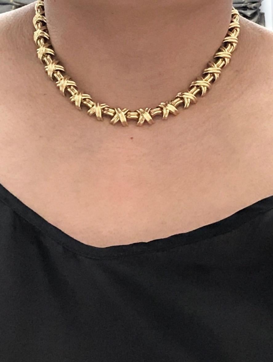 Women's Tiffany & Co. X Signature Choker Necklace 18K Yellow Gold