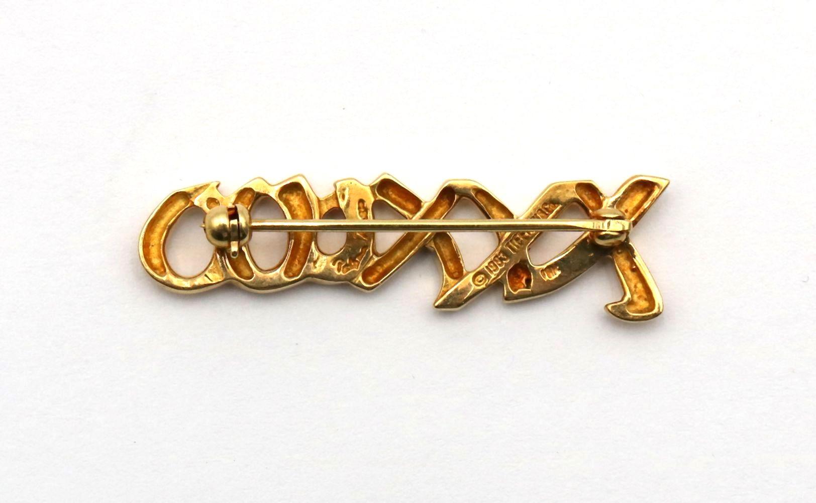Broche vintage de oro amarillo de 18 quilates 
