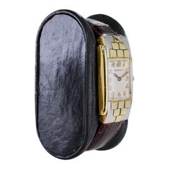 Tiffany & Co. Yellow and White Gold Art Deco Handmade Manual Watch