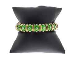 Schlumberger Tiffany & Co Yellow Gold 2.28 Carat Round Diamond Cuff Bracelet
