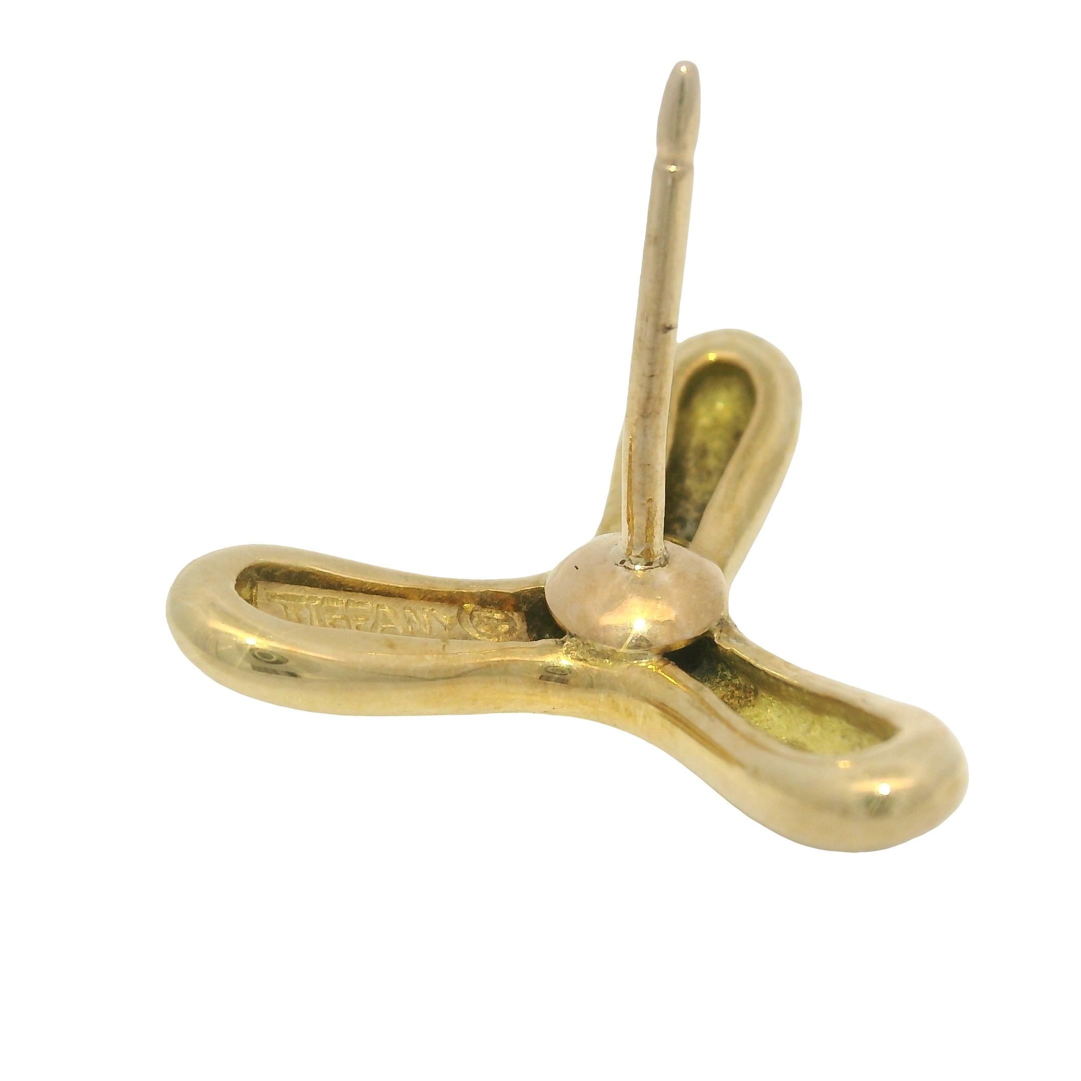 Pendientes Tiffany & Co Oro Amarillo 3 Caras 18 Quilates En Stock en venta 4