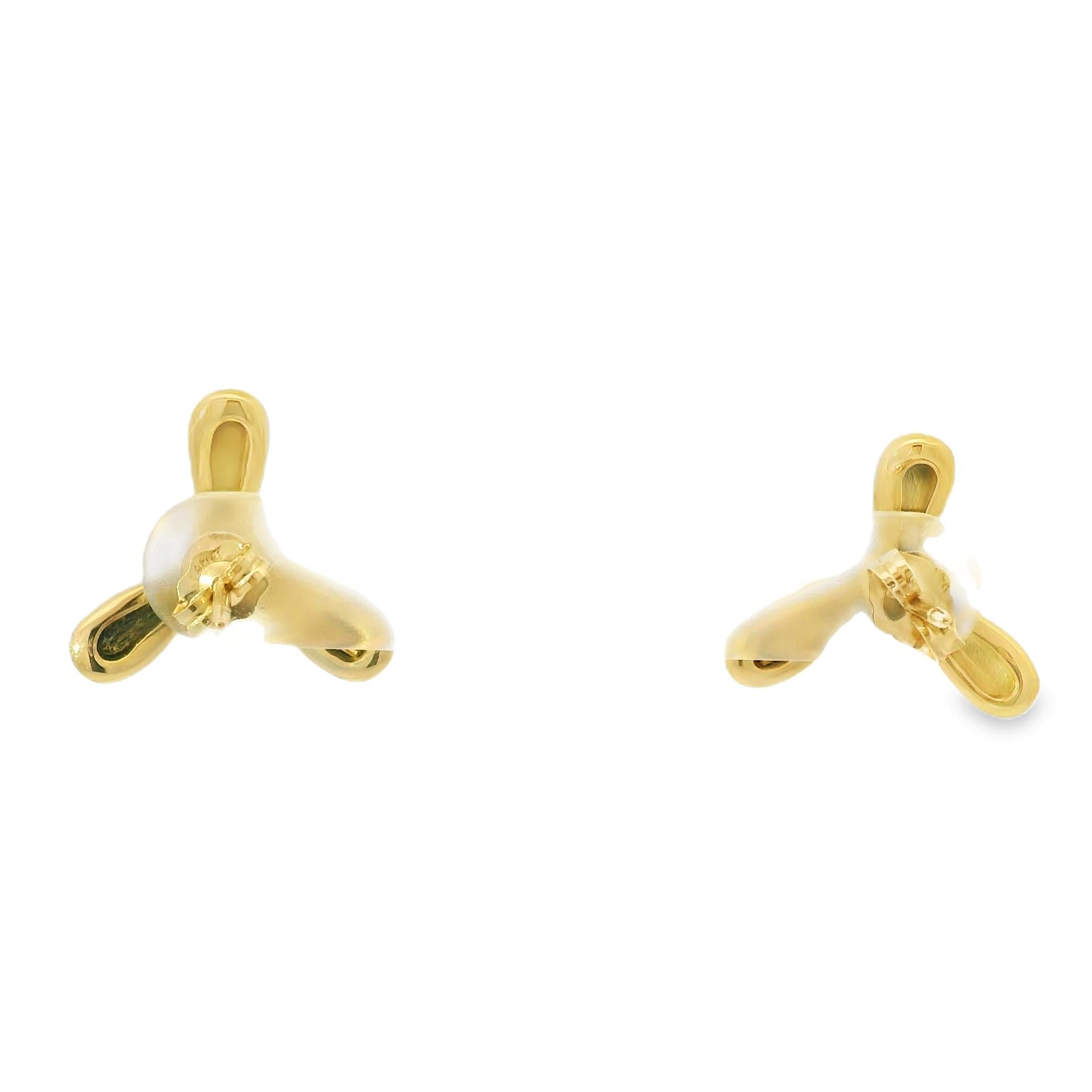 Pendientes Tiffany & Co Oro Amarillo 3 Caras 18 Quilates En Stock Moderno en venta