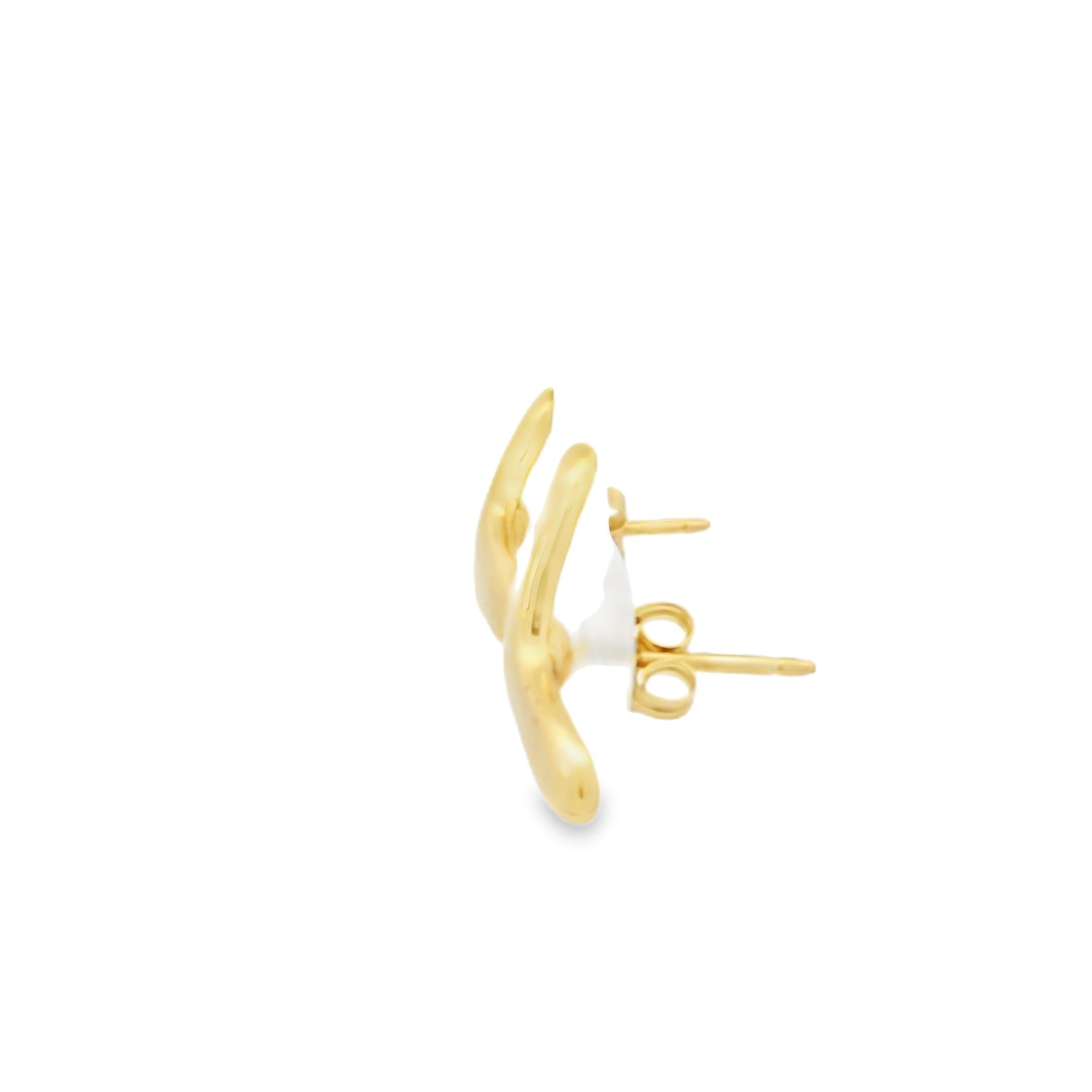 Pendientes Tiffany & Co Oro Amarillo 3 Caras 18 Quilates En Stock Corte redondo en venta