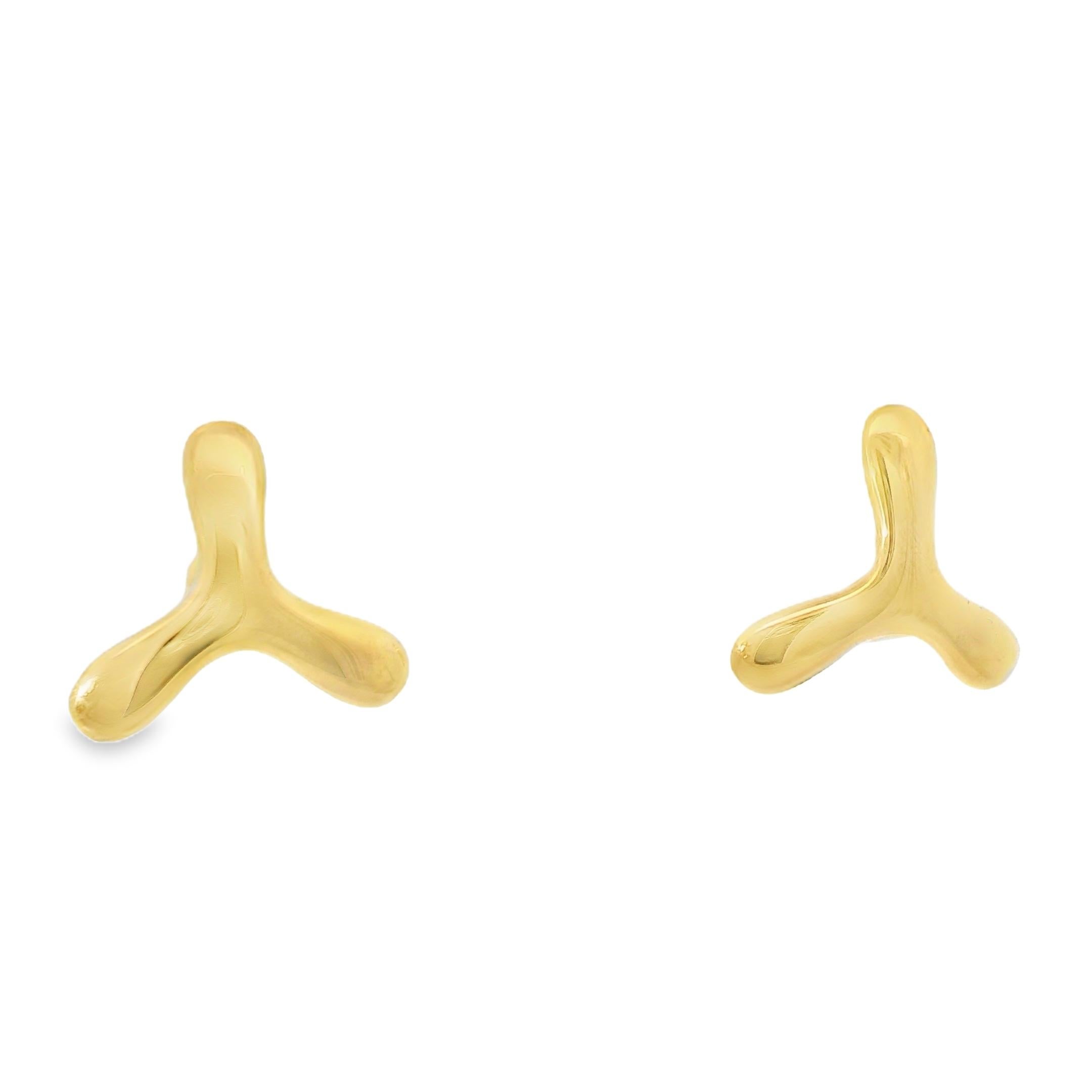 Pendientes Tiffany & Co Oro Amarillo 3 Caras 18 Quilates En Stock en venta 1