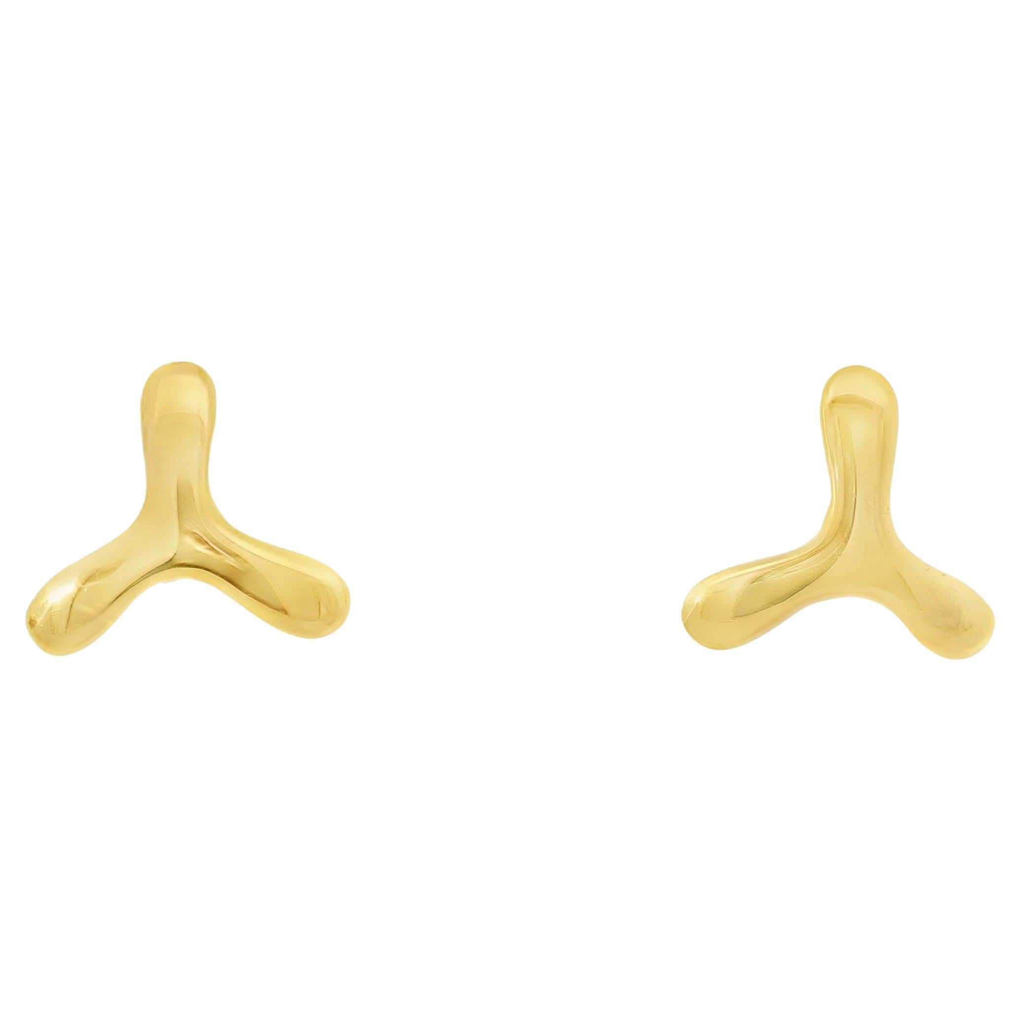 Pendientes Tiffany 
Co Oro Amarillo 3 Caras 18 Quilates En Stock en venta
