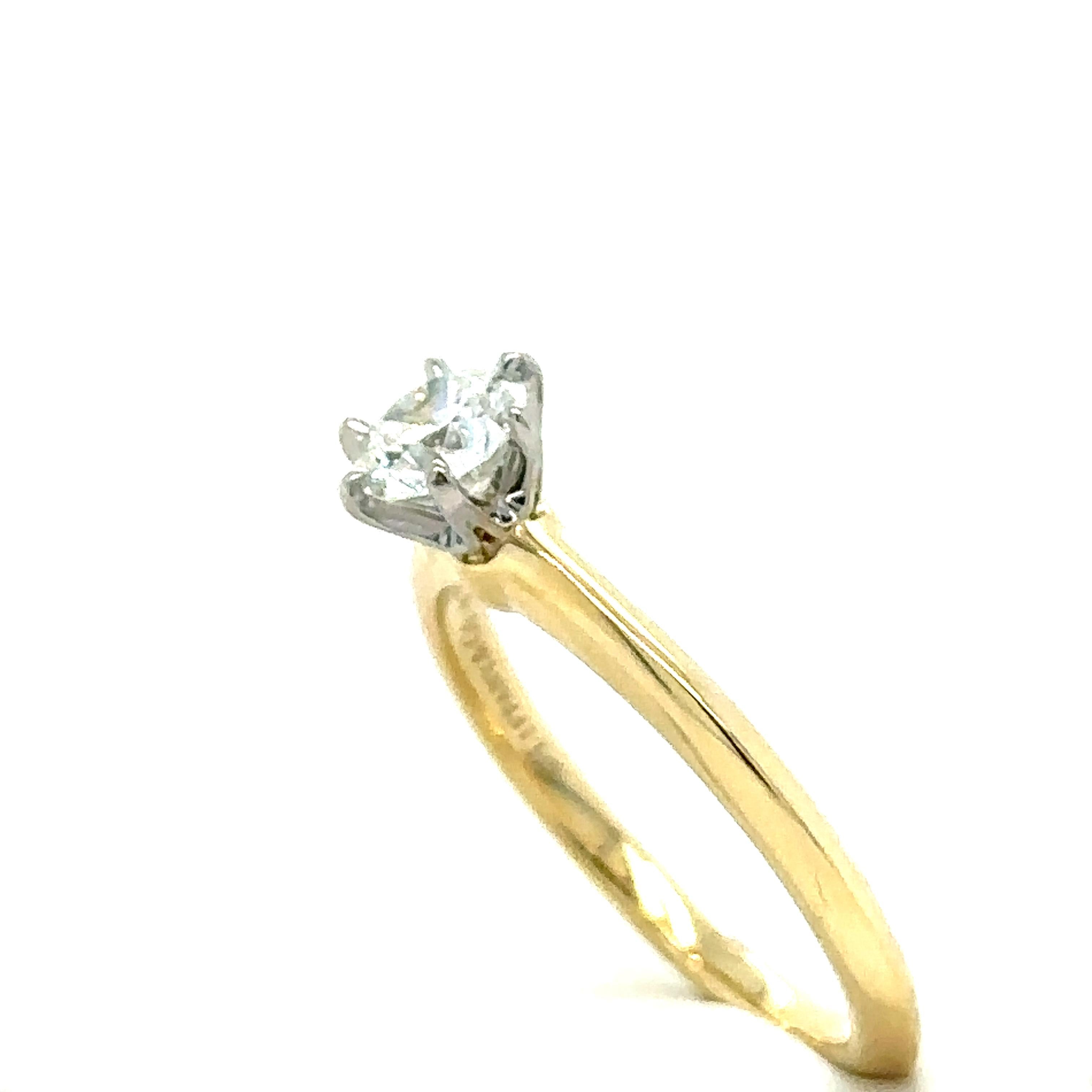 Women's Tiffany & Co Yellow Gold .5ct Diamond Ring