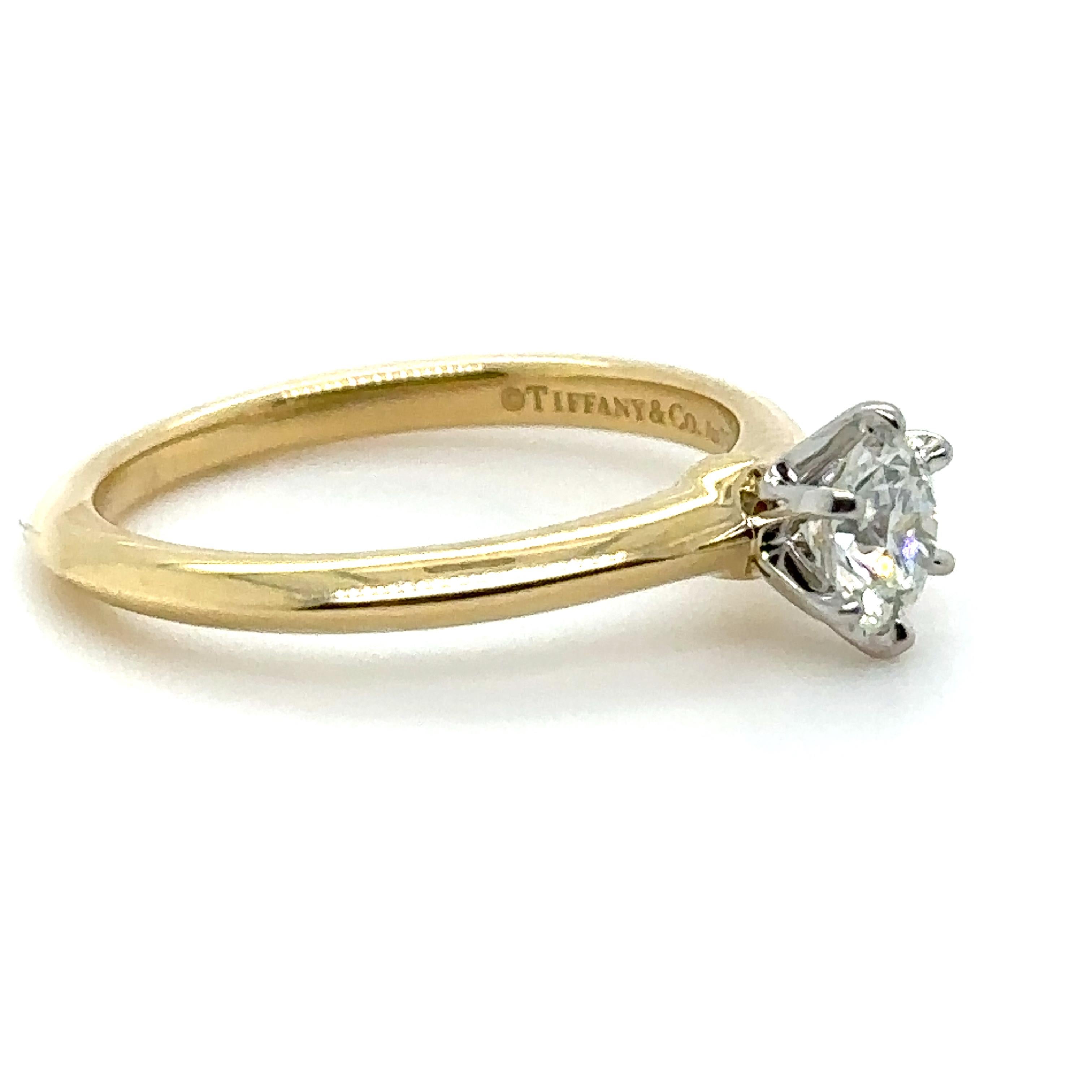 Tiffany & Co Yellow Gold .5ct Diamond Ring 1