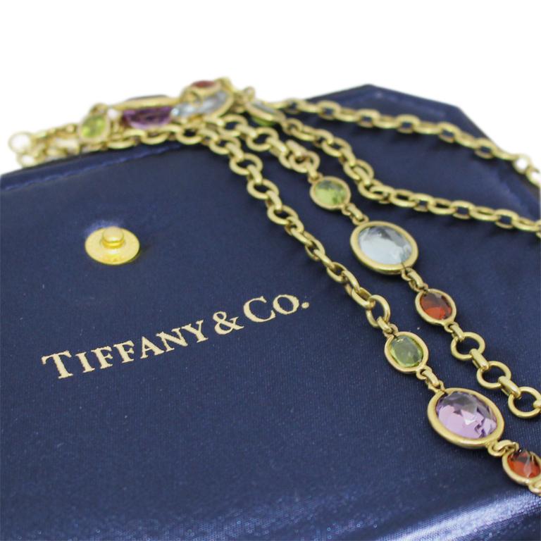 Tiffany & Co. Yellow Gold and Gem Stone Necklace 1