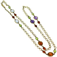 Tiffany & Co. Yellow Gold and Gem Stone Necklace