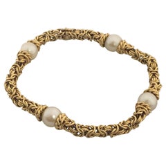 Tiffany & Co. Yellow Gold and Pearl Bracelet