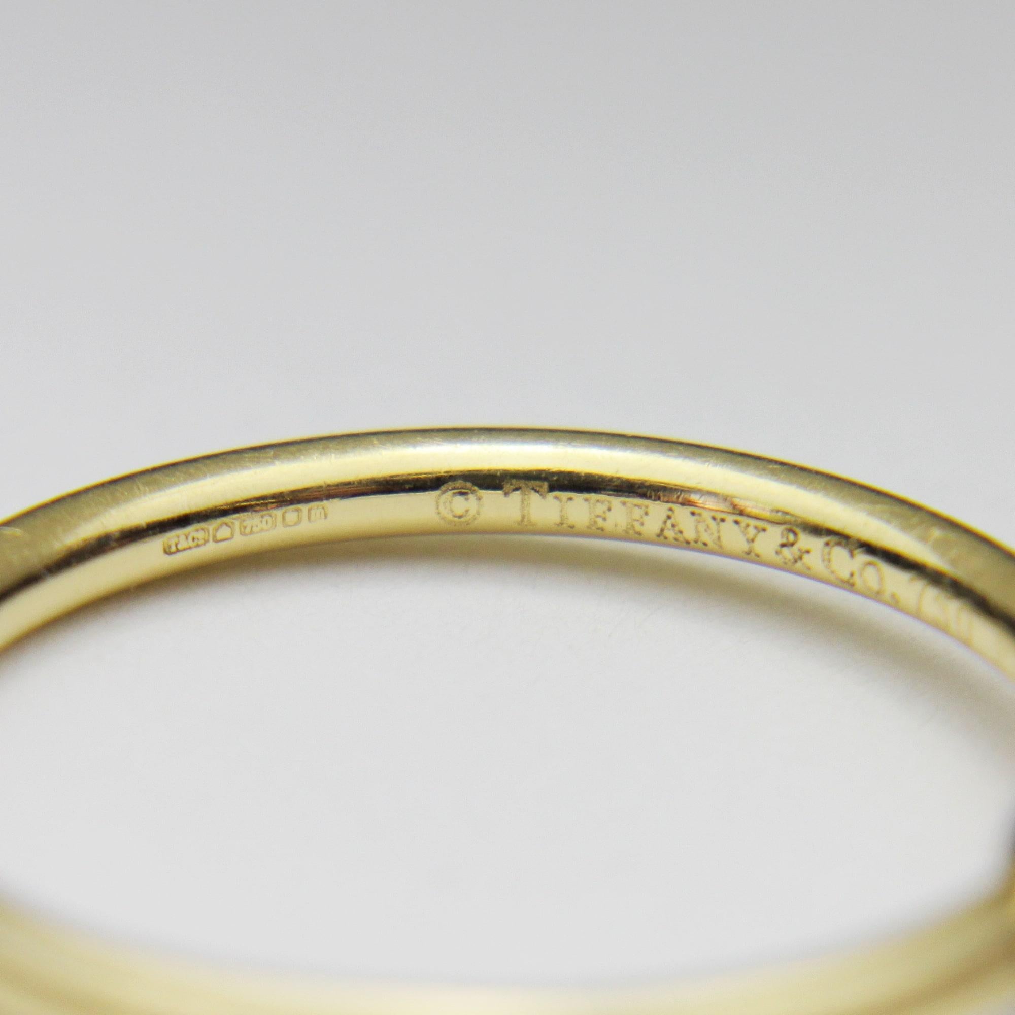 Women's or Men's Tiffany & Co. Yellow Gold and Solitaire Diamond Ring