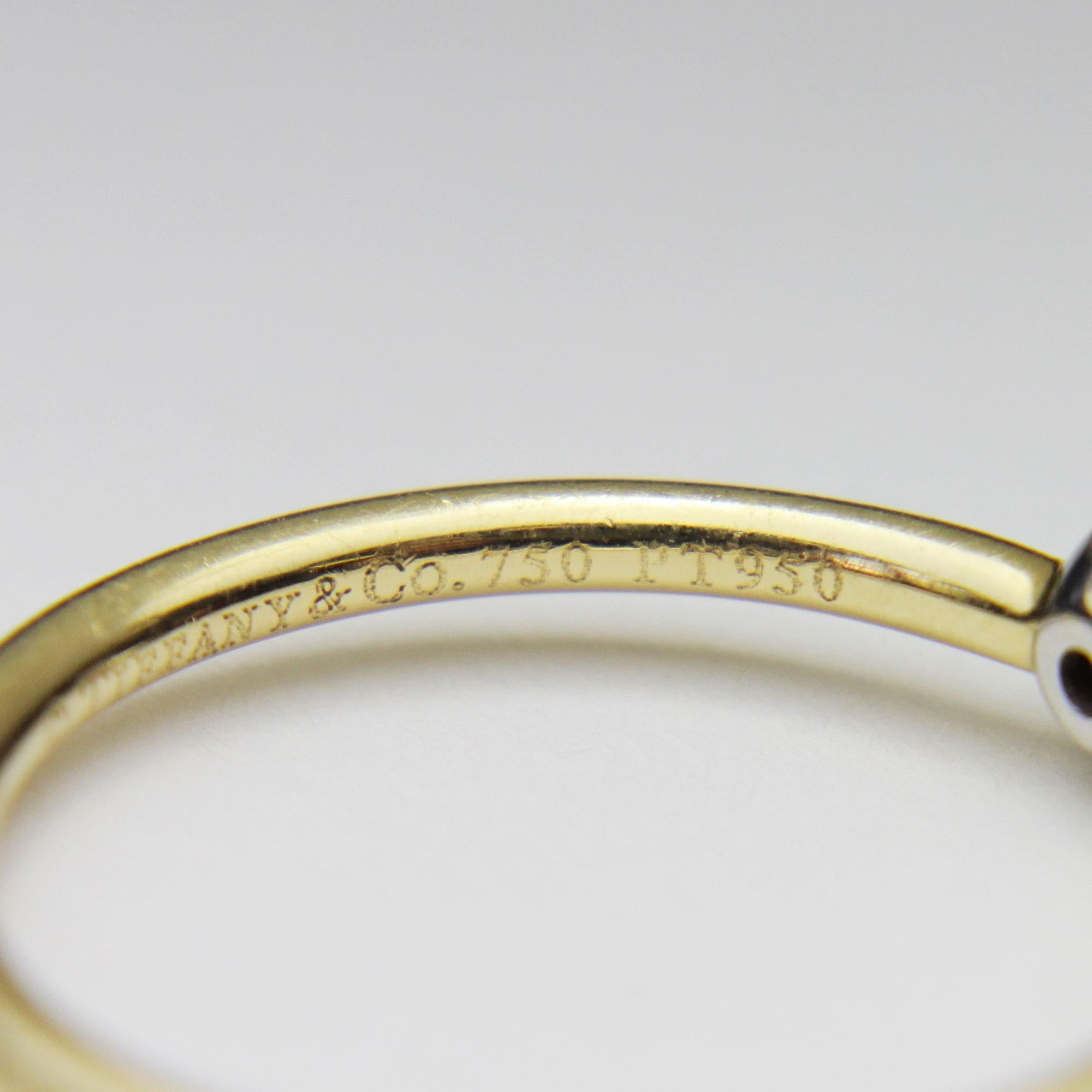 Tiffany & Co. Yellow Gold and Solitaire Diamond Ring 1