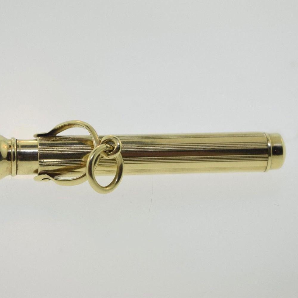 Brilliance Jewels, Miami
Questions? Call Us Anytime!
786,482,8100

ABOUT THE ITEM:
100% guaranteed authentic Tiffany & Co. antique 14k yellow gold telescoping mechanical pencil pendant measuring 2.25 inches closed and 4.25 inches open. The pencil is