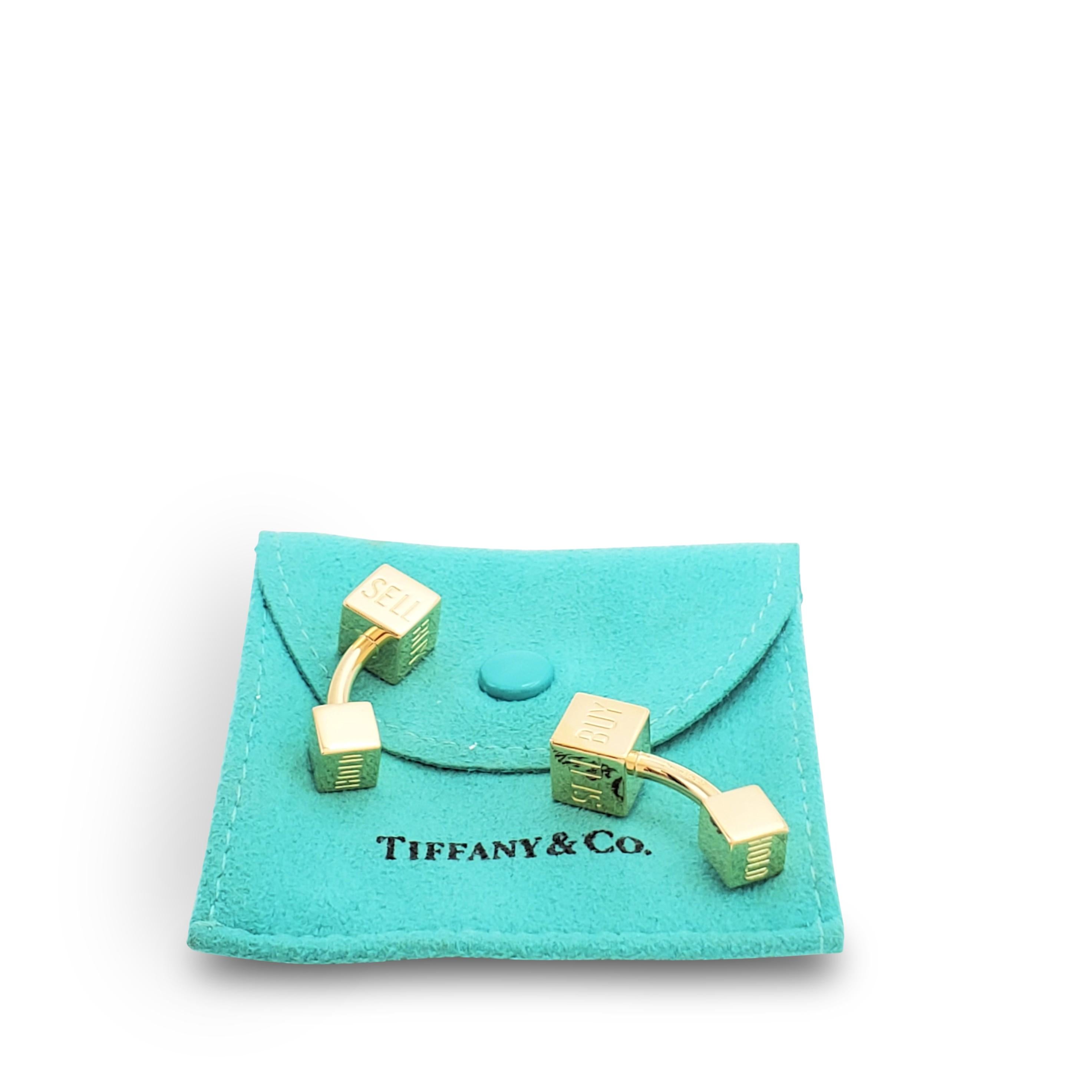 tiffany cufflinks gold