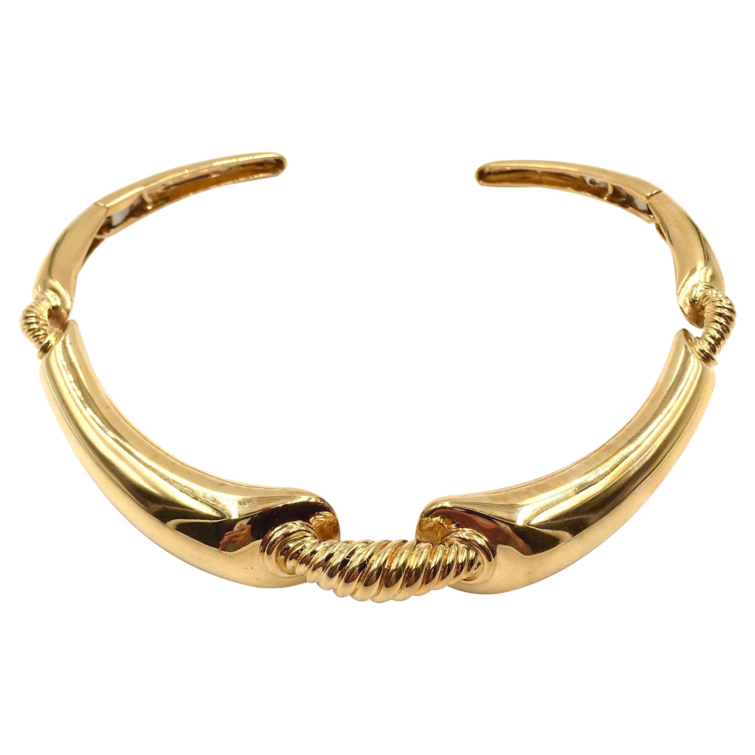 Tiffany and Co. Yellow Gold Choker Necklace at 1stDibs
