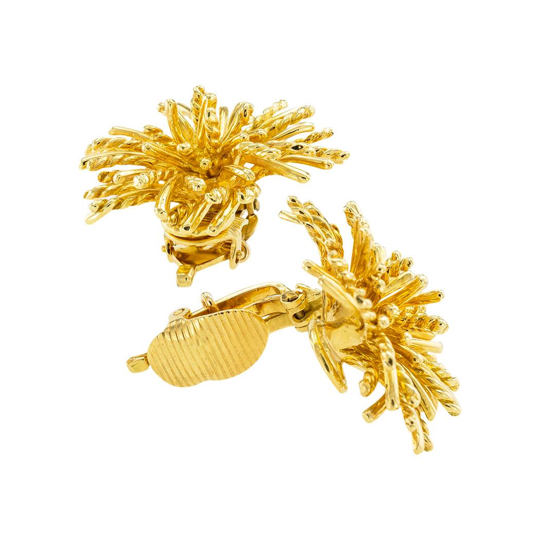 Modern Tiffany & Co Yellow Gold Clip on Earrings