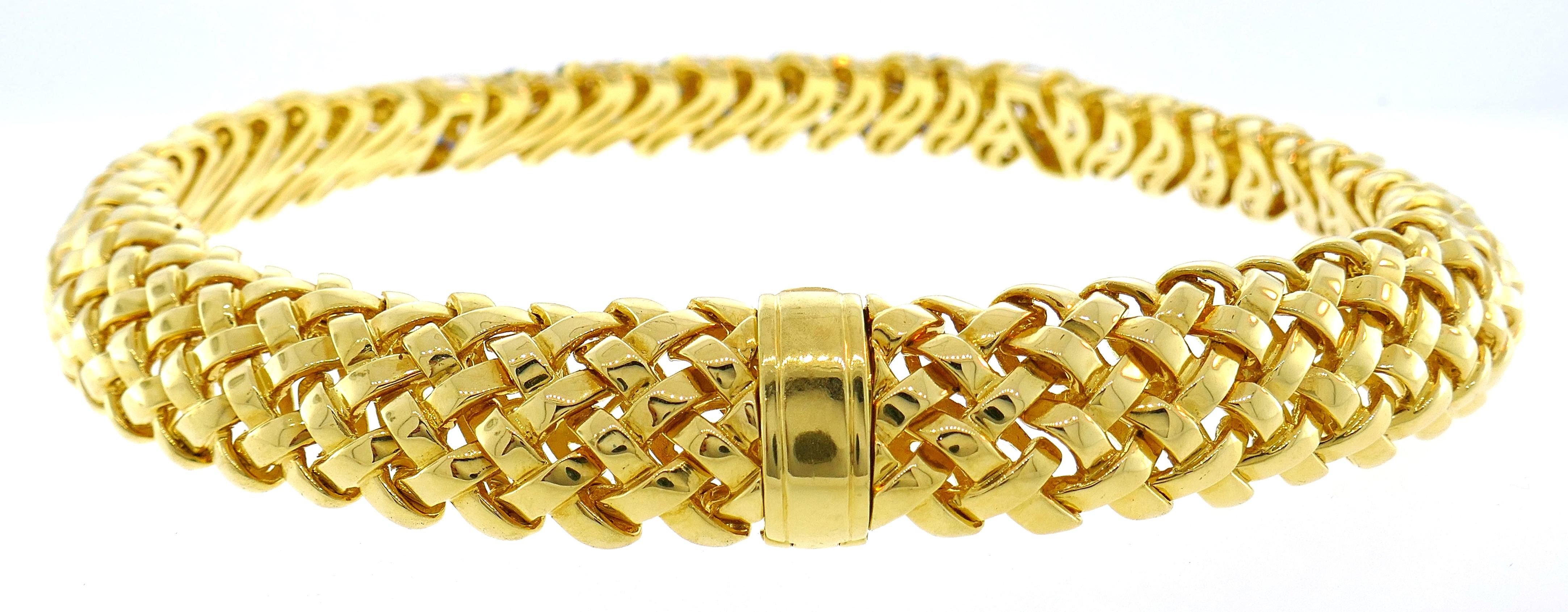 Tiffany & Co. Yellow Gold Collar Necklace Choker with Diamond Sapphire 3