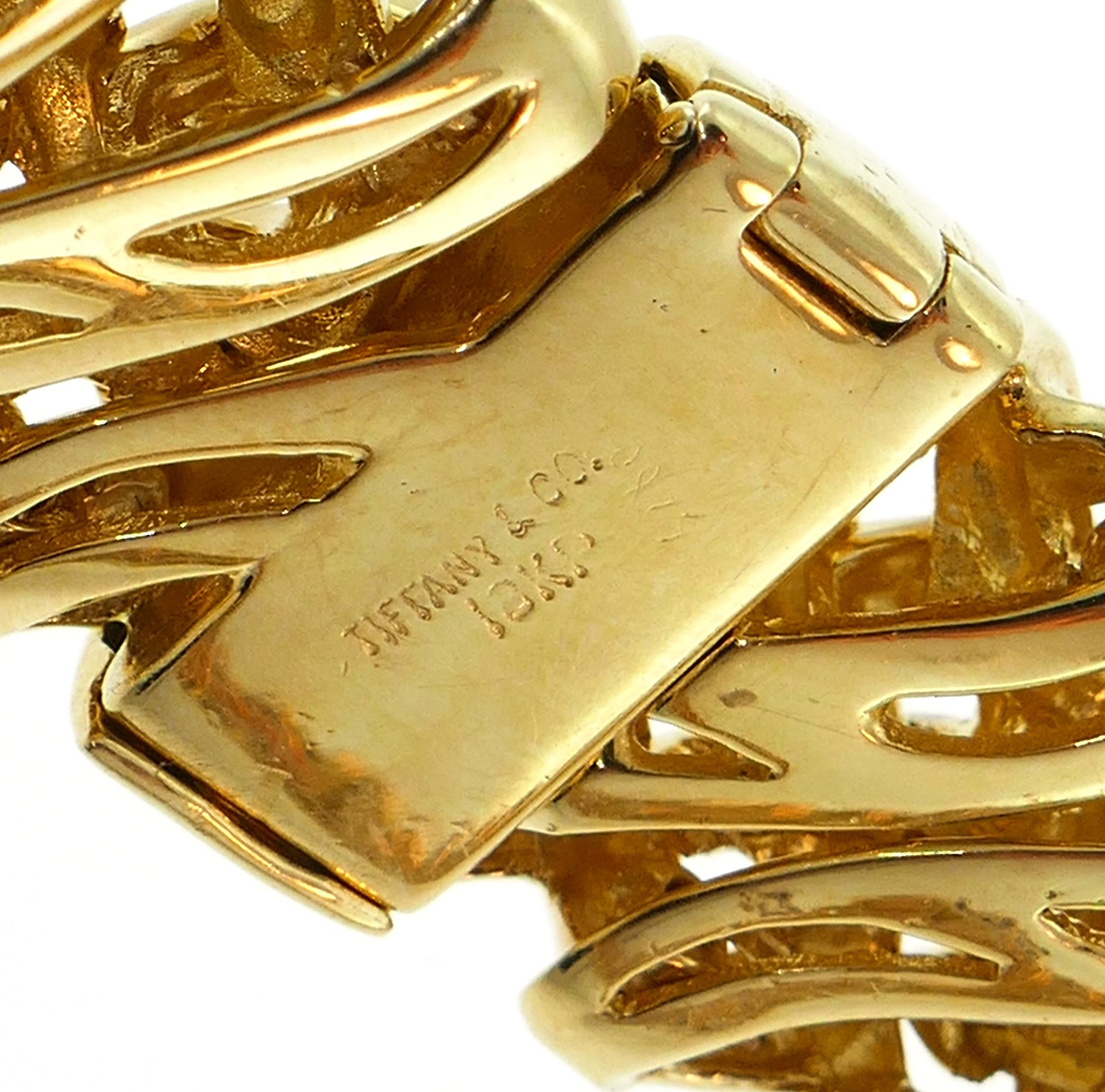 Tiffany & Co. Yellow Gold Collar Necklace Choker with Diamond Sapphire 5