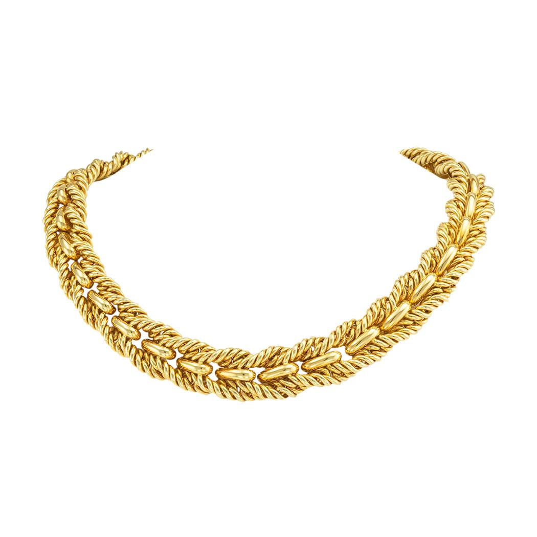 Contemporary Tiffany & Co Yellow Gold Collar Style Necklace