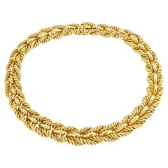 Tiffany & Co Yellow Gold Collar Style Necklace