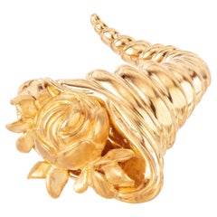Tiffany & Co. Broche Cornucopia de oro amarillo