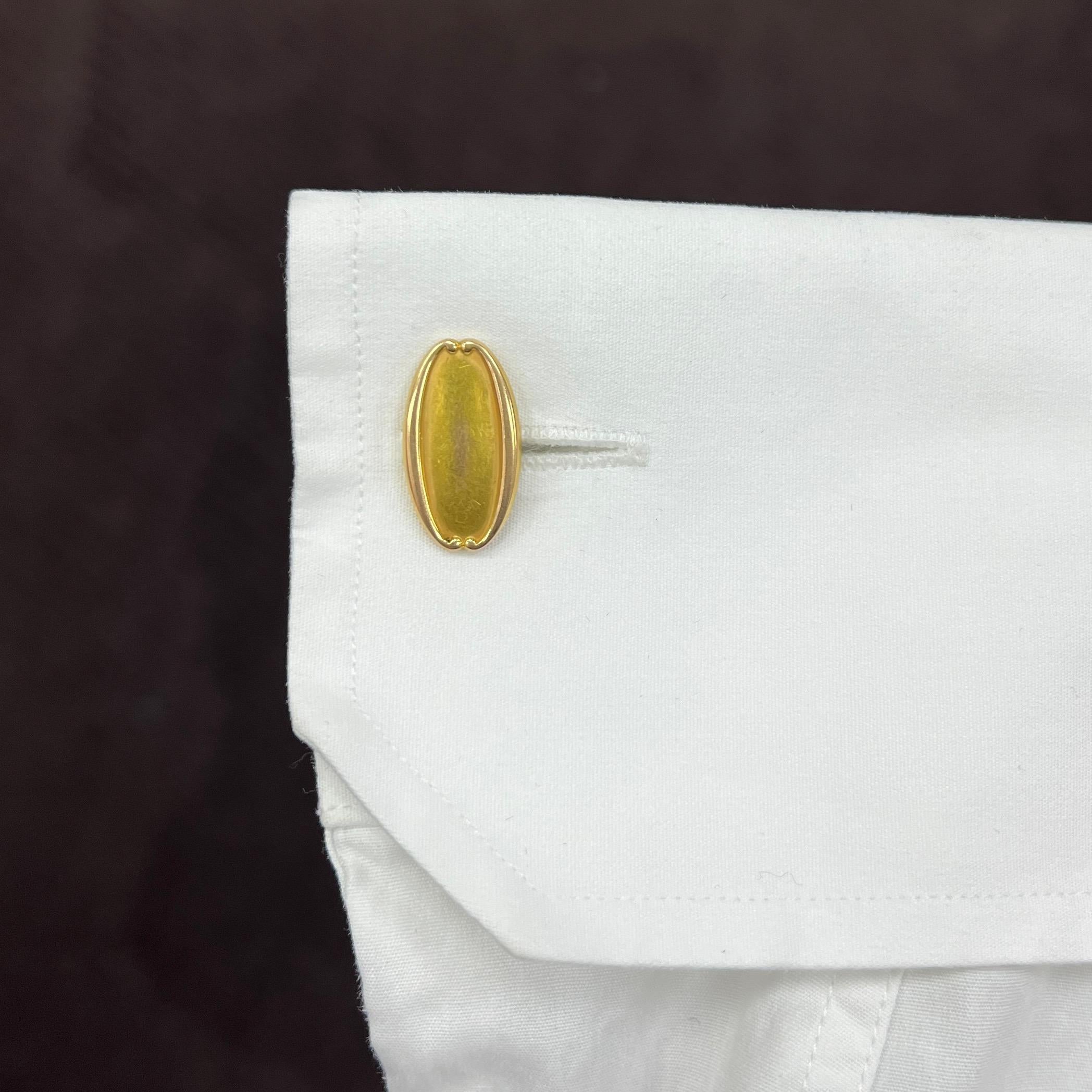 Tiffany & Co. Yellow Gold Cufflinks For Sale 1