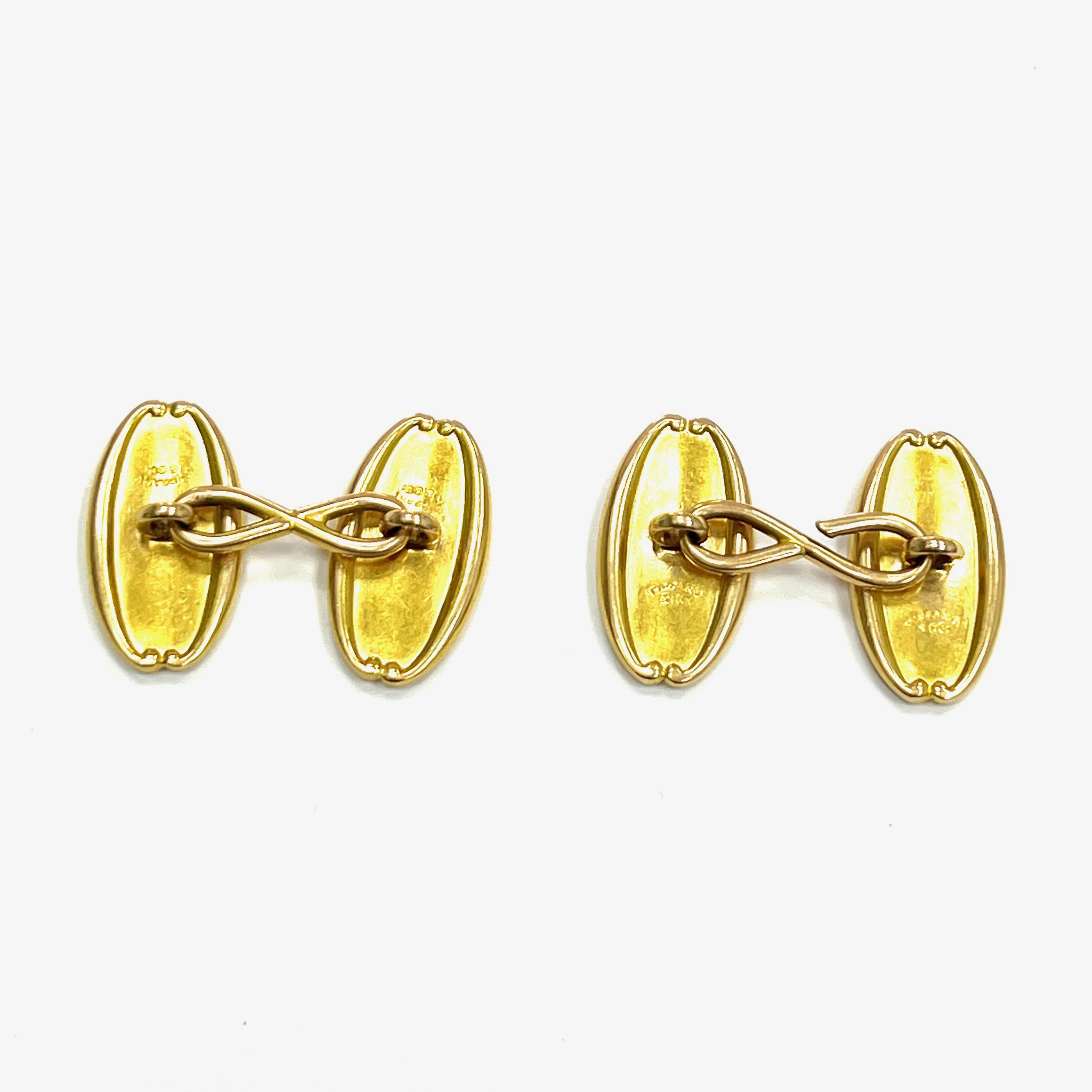Tiffany & Co. Yellow Gold Cufflinks For Sale 4
