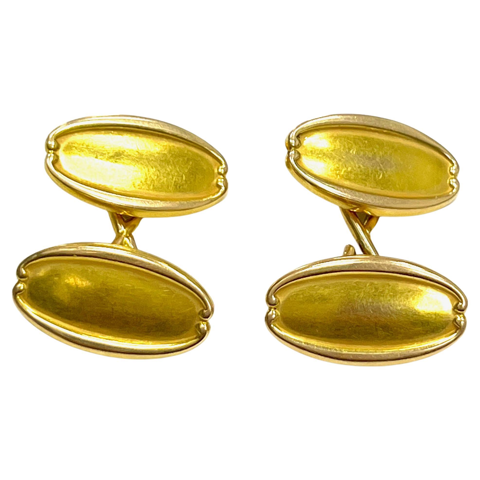 Tiffany & Co. Yellow Gold Cufflinks For Sale